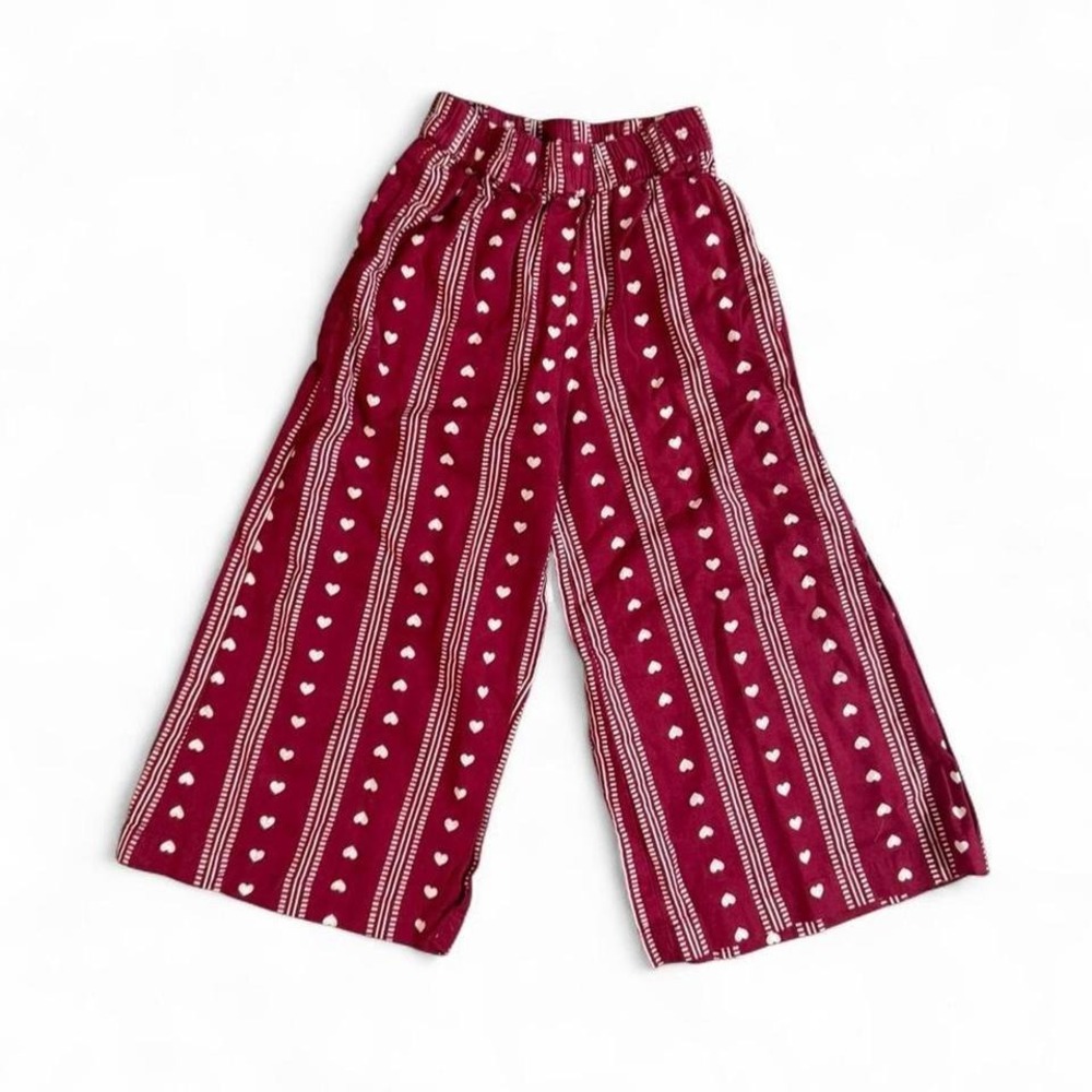 Vintage AKKRITI BY PANTALOONS‎ Girls Wide Leg Geometric Printed Palazzo 5-6Y